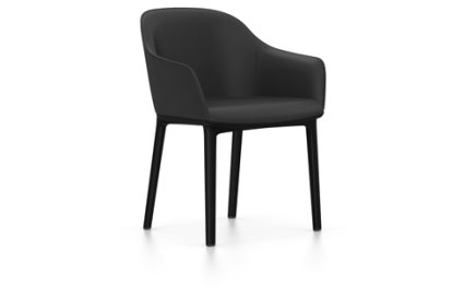 Softshell Chair auf Vierbeinfuß, Basic dark, Plano, Dunkelgrau, Filzgleiter für harte Böden
