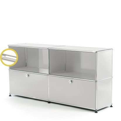 USM Haller E Sideboard L mit Fachbeleuchtung, Lichtgrau RAL 7035, Kaltweiß