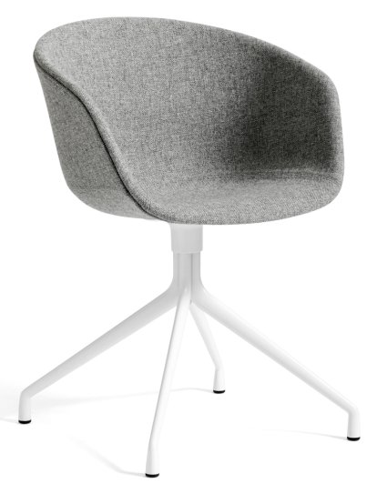 About A Chair AAC 21, Hallingdal - hellgrau, Aluminium weiß pulverbeschichtet
