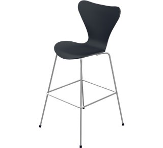 Serie 7 Barhocker 3187/3197, 76 cm, Lack, Black