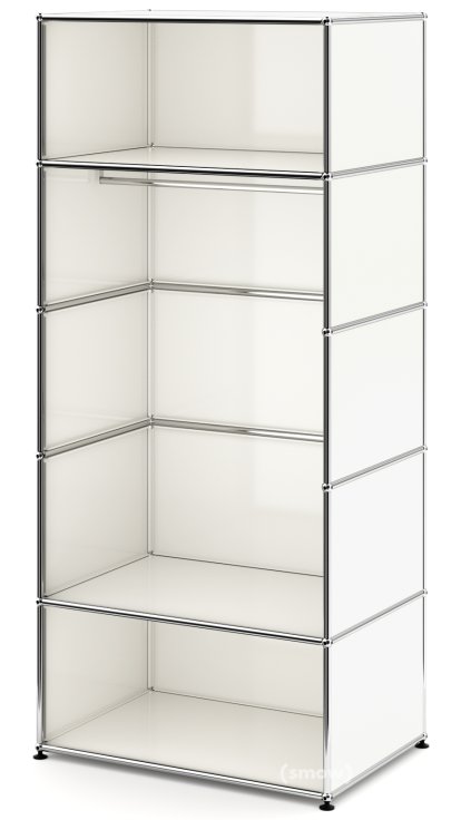 USM Haller Garderobe M mit Kleiderstange Typ II, Reinweiß RAL 9010