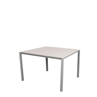 Pure Tisch, 100 cm x 100 cm, Toscana sand, Light grey