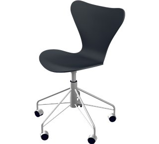 Details Fritz Hansen Serie 7 Drehstuhl 3117 Serie 7 Drehstuhl 3117, Lack, Black