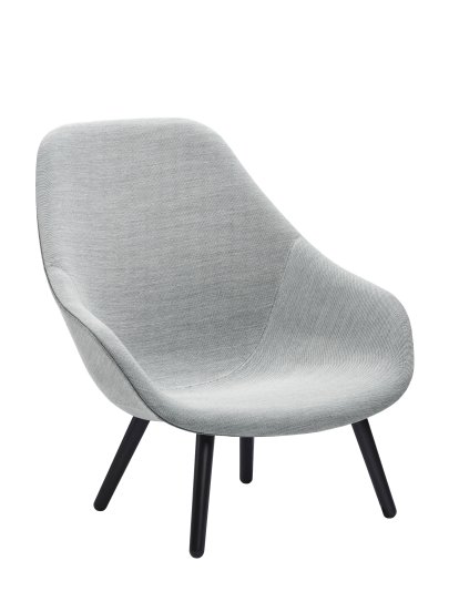 About A Lounge Chair High AAL 92, Steelcut Trio - hellgrau, Eiche schwarz lackiert, Ohne Sitzkissen