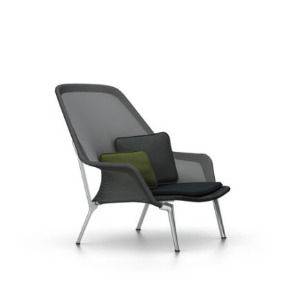 Slow Chair, Untergestell poliert, Schwarz