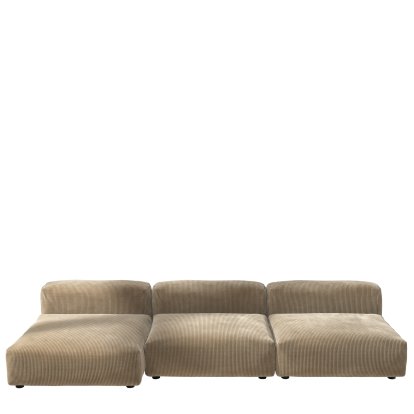 Vetsak Sofa Set 4, Cord velours - Sand, Ohne Kissen
