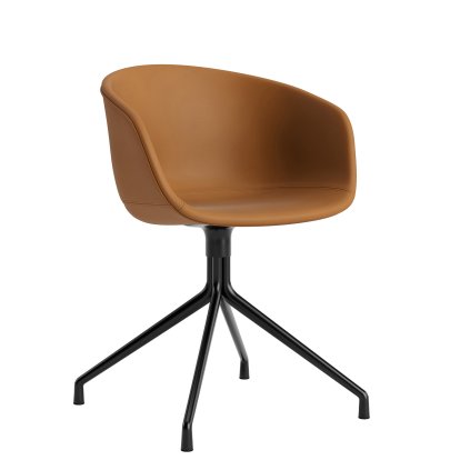 About A Chair AAC 21 Stuhl, Leder Sense - cognac, Aluminium schwarz pulverbeschichtet