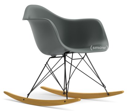 Eames Plastic Armchair RE RAR, Granitgrau, Beschichtet basic dark, Ahorn gelblich