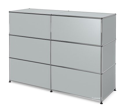 USM Haller Theke Typ 1, USM mattsilber, 150 cm (2 Elemente), 50 cm