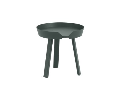 Around Coffee Table, Klein (H 46 x Ø 45 cm), Esche dunkelgrün