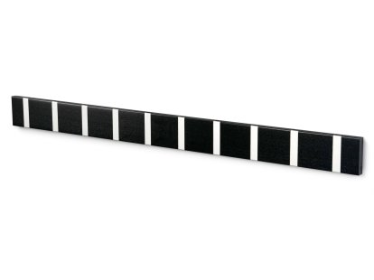 Knax, 10 Haken, Aluminium, Eiche schwarz gebeizt