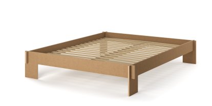 Siebenschläfer, 160 x 200 cm, Ohne Kopfteil, MDF pur, Mit Roll-Lattenrost