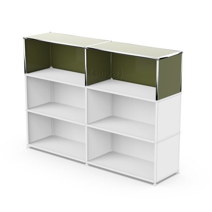 USM Haller Anbaupaket Vertikal 2, Olivgrün RAL 6003, 35 cm