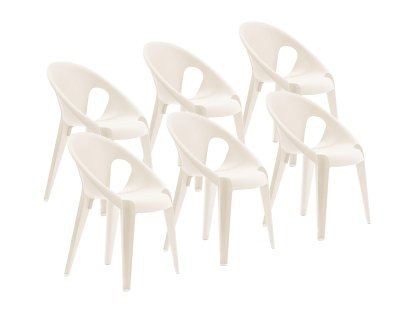 Bell Chair Set, 6er Set, High Noon