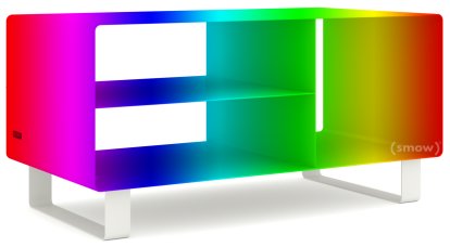 HiFi Lowboard R 104, Wunschfarbe (RAL Classic), Kufen lackiert in Außenfarbe