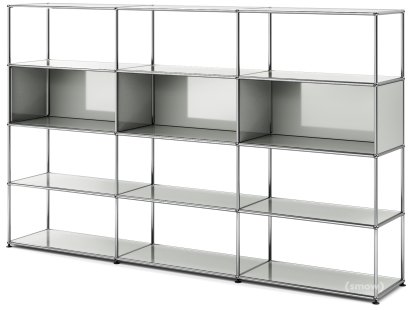 USM Haller Wohnzimmer Regal XL, Lichtgrau RAL 7035