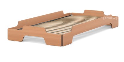 Rolf Heide Stapelliege, 90 x 190, Buche lackiert, Rollbar