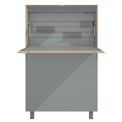Flatmate Sekretär LED, Linoleum Ash