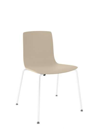 Aava Stuhl, Weiß, Beige, Ohne Armlehnen