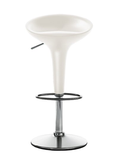 Bombo Stool, höhenverstellbar (Sitzhöhe 50-74 cm), Weiß