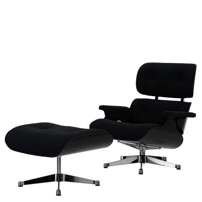 Lounge Chair & Ottoman Nubia, Anthrazit schwarz / Kastanie, schwarz
