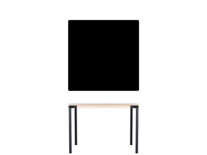 Seiltänzer Tisch, 75 x 90 x 90 cm, Linoleum schwarz, Schwarz