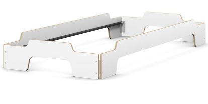 Rolf Heide Stapelliege Komfort, 100 x 200, CPL weiß, Ohne Lattenrost