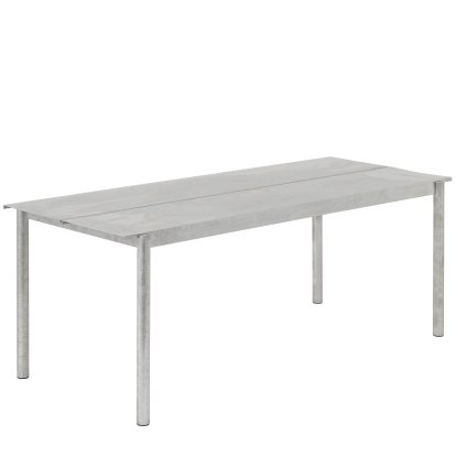 Linear Steel Table, L 200 x B 75 cm, Warm galvanized steel