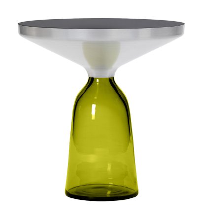 Details ClassiCon Bell Side Table Bell Side Table, Aluminium, klar lackiert, Olivgrün