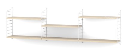 String System Wandregal L, 20 cm, Weiß, Eschefurnier