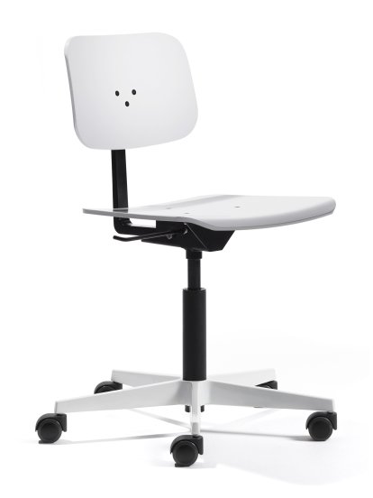 Arbeitsstuhl Mr. Square , Weiß RAL 9010