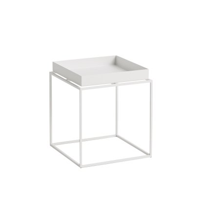 Tray Beistelltisch, H 30/34 x B 30 x T 30 cm, White