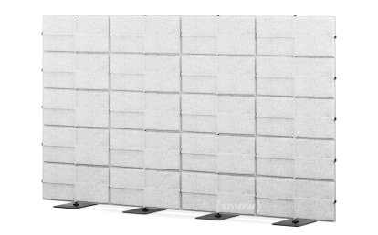 USM Privacy Panels Akustikwand, 3,00 m (4 Elemente), 1,79 m (5 Elemente), Hellgrau
