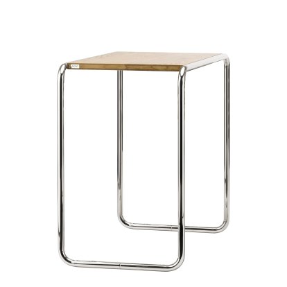 Satztisch B 9 Pure Materials, B 9d (H 60 x B 66 cm), Eiche geölt, Verchromt