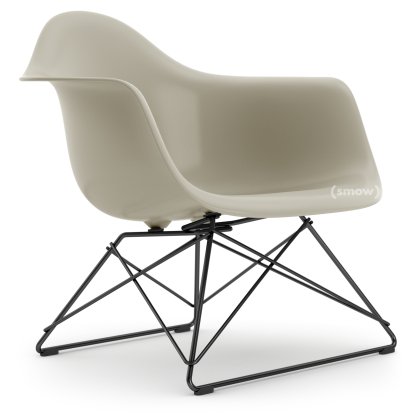 Eames Plastic Armchair RE LAR, Kieselstein, Ohne Polsterung, Beschichtet basic dark