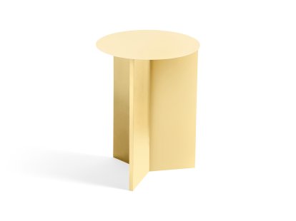 Slit Beistelltisch, Steel, H 47 x Ø 35 cm, Light yellow powder coated