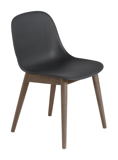 Details Muuto Fiber Side Chair Wood Fiber Side Chair Wood, Schwarz / dunkelbraun