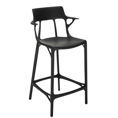 A.I. Stool Recycled, 65 cm, Schwarz