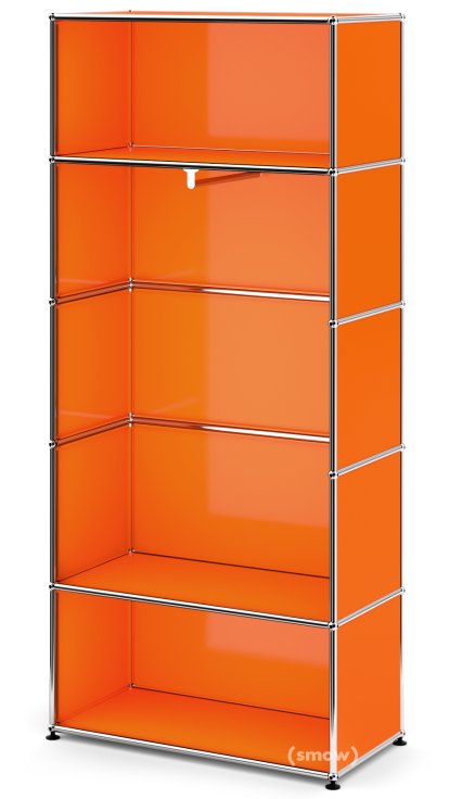 USM Haller Garderobe M mit Kleiderstange Typ I, Reinorange RAL 2004