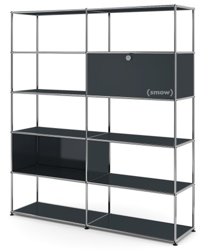USM Haller Wohnzimmer Regal L, Anthrazitgrau RAL 7016