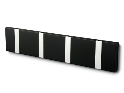 Knax, 4 Haken, Aluminium, MDF soft black lackiert
