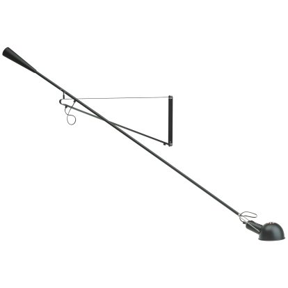 265 Wandleuchte, 205 cm, Schwarz