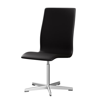 Oxford Bürodrehstuhl, Ohne Armlehnen, Mittelhoher Rücken, Standfuß, Softleder, Black-brown