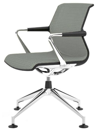 Unix Chair Viersternfuß, Diamond Mesh eisgrau, Basic dark