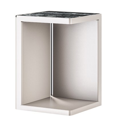 Ambito Beistelltisch, Silber, Mamor portoro silber