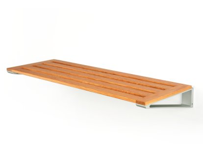 Knax Schuhablage, Ablage 8 (80 cm), Kirsche klarlackiert, Grau