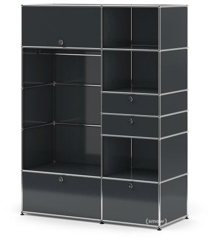 USM Haller Garderobenschrank Typ I, Anthrazitgrau RAL 7016