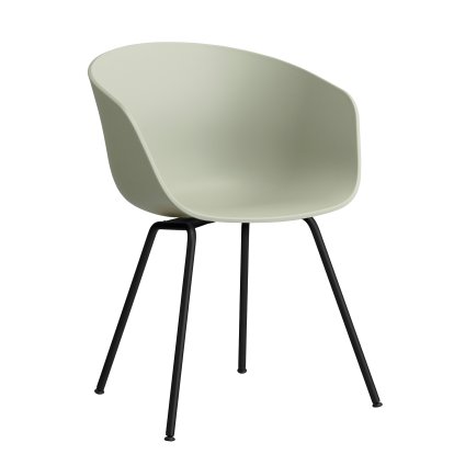 About A Chair AAC 26 Armlehnstuhl, Pastel green 2.0, Stahl pulverbeschichtet schwarz