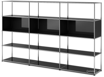 USM Haller Wohnzimmer Regal XL, Graphitschwarz RAL 9011