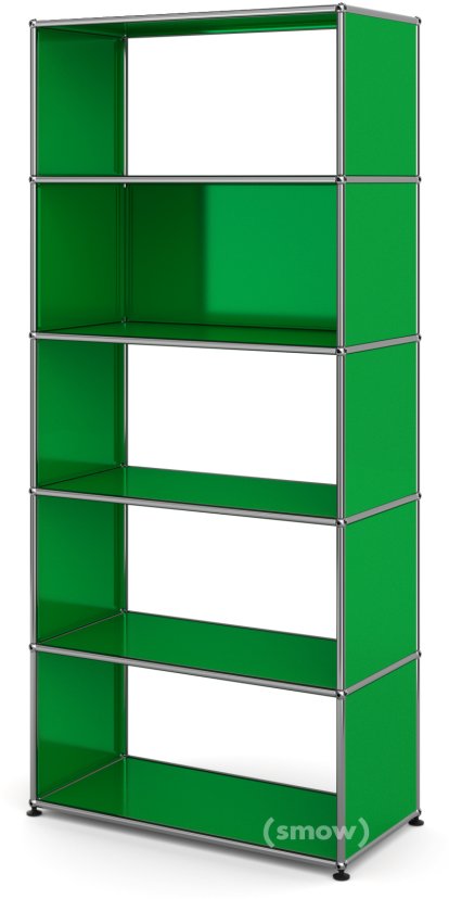 USM Haller Wohnzimmer Regal M, 1 Rückwand, USM grün